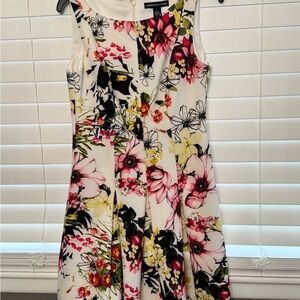 American Living Pink and Red Sleeveless Sundress Midi